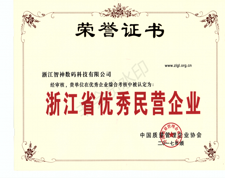 浙江省优秀民营企业